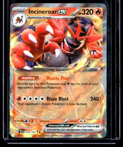 2024 TCG Pokemon #034 Incineroar ex 034/162 Double Rare Holo Temporal Forces - Image 1