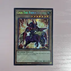 YuGiOh! Gaia The Fierce Knight (Secret Rare) MZMU-EN058 1st Ed NM Maze - Image 1