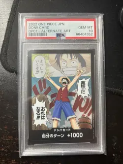 DON!! CARD PSA 10 2022 ONE PIECE OP01 JAPANESE JP ALTERNATE ART GEM MINT BL - Image 1