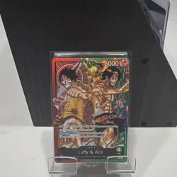 Bandai Luffy & Ace Leader Alt Art Foil ST13-003 6000 One Piece Card Game - Image 1