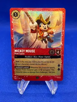 Disney Lorcana Mickey Mouse Pirate Captain 18/P2 Costco Promo NM - Image 1