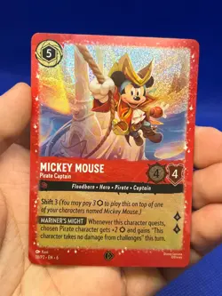 Disney Lorcana Mickey Mouse Pirate Captain 18/P2 Costco Promo NM - Image 2