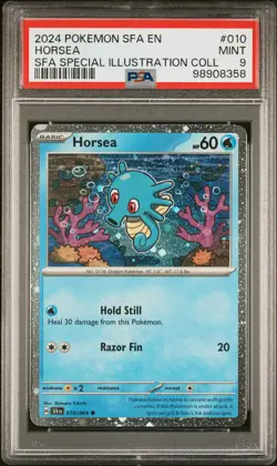 2024 POKEMON SFA EN-SHROUDED FABLE #010 HORSEA PSA 9 - Image 1