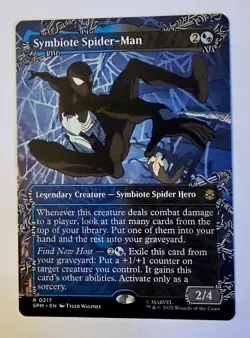 Symbiote Spider-Man (Borderless) Marvel's Spider-Man Regular NM MTG - Image 1