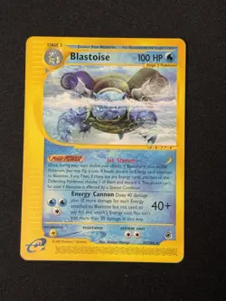 Blastoise 37/165 Expedition Pokemon Card Rare Non Holo LP-MP - Image 1