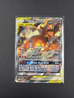 Reshiram & Charizard GX SM201 Tag Team Full Art Promo Pokemon LP-NM - Image 1