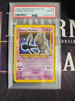 2002 POKEMON NEO DESTINY #109 SHINING MEWTWO PSA 8 - Image 1