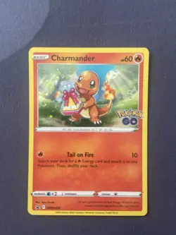 Pokemon Go Charmander SWSH232 Black Star Promos Holo Pin NM Condition - Image 1