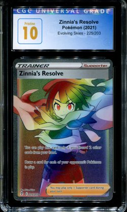 Zinnia's Resolve - 225/203 - CGC 10 - Evolving Skies - Hyper Rare - Pokemon - 91 - Image 1