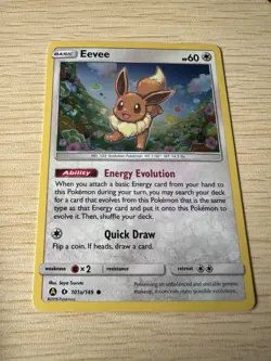 The Pokemon Company Eevee 101a/149 Sun & Moon Holo Rare Basic 60 HP Eng 2017 - Image 1