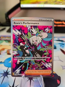 Pokemon TCG Roxie's Performance 121/086 Cosmic Eclipse Ultra Rare Full Art Holo - Image 1