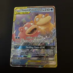 2019 Pokemon Sun & Moon Unified Minds Slowpoke Psyduck Tag Team Holo #35/236 - Image 1