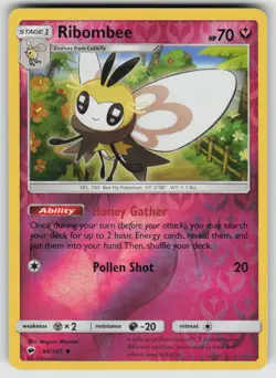 Ribombee 96/147 Uncommon Burning Shadows Pokemon Reverse Holo Near Mint - Image 1