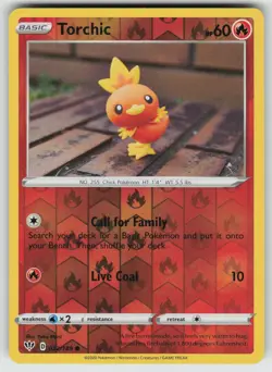 Torchic 022/189 Common Darkness Ablaze Pokemon Reverse Holo Near Mint - Image 1