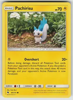 Pachirisu 80/214 Common Lost Thunder Pokemon Near Mint - Image 1
