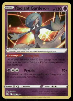 RADIANT GARDEVOIR 069/196 RADIANT RARE LOST ORIGIN POKEMON NEAR MINT - Image 1