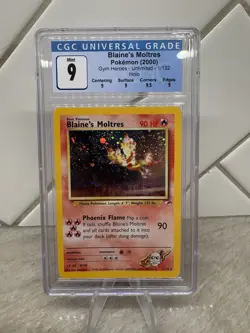 Pokemon TCG Blaine's Moltres Gym Heroes Holo 1/132 CGC 9 Mint 2000 - Image 1