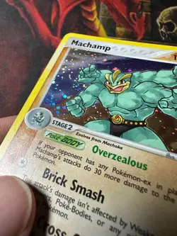 Pokemon Machamp EX TCG Hidden Legends 9/101 Holo With Swirl🌀 LP - Image 4