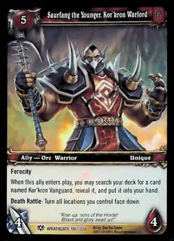 World of Warcraft TCG Saurfang the Younger, Kor'kron Warlord (Foil) - Wrathgate - Image 1