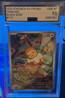 Eevee 173 Black Star Promo AGS Gem Mint 10 Scarlet & Violet Pokemon Cards Holo - Image 1