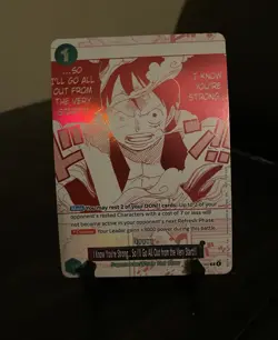Bandai One Piece Card Game Monkey D. Luffy OP13-040 Event Alt Art Foil SR EN - Image 1