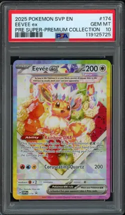 2025 Pokemon SV Promos Eevee EX 174 PSA 10 Gem Mint Black Star Promo - Image 1