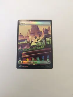 Forest (0195) *FOIL* Teenage Mutant Ninja Turtles NM MTG - Image 1