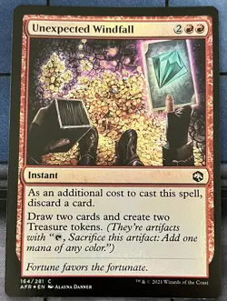 *foil* UNEXPECTED WINDFALL 164 Adventures In Forgotten Realms MTG Magic The - Image 1