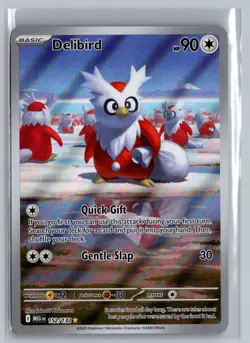 Delibird 152/132 Illustration Rare Mega Evolution Pokemon Near Mint - Image 1