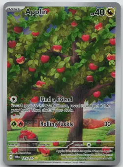 Applin 185/167 Illustration Rare Twilight Masquerade Pokemon NM/M - Image 1