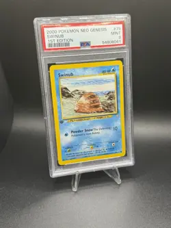 Pokemon Swinub Neo Genesis 1st Edition #79 PSA 9 Mint - Image 1