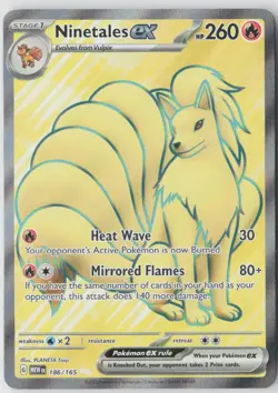 Ninetales ex 186/165 Ultra Rare 151 Pokemon Near Mint - Image 1