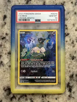 2023 Pokemon Full Art Mew Crown Zenith GG10 PSA 10. (Cover Guard Included) - Image 1