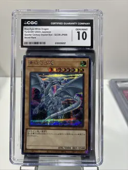 Graded CGC Gem mint 10-Yugioh Japanese Blue Eyes White Dragon Secret Rare - Image 1