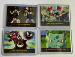 LOT OF 4 - 1999 POKEMON Topps TV Animation Edition Vintage Blue Logo + Holo - Image 1
