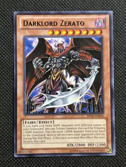 YuGiOh! - Darklord Zerato BP02-EN060 Black Rare Unlimited Edition Near Mint - Image 1