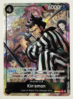 Kin'emon OP16-082 One Piece Super Rare Alt Art - The Time of Battle - Image 1