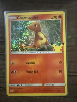 Pokemon TCG Charmander Holo Card 9/25 McDonald's 25th Celebrations - Image 1