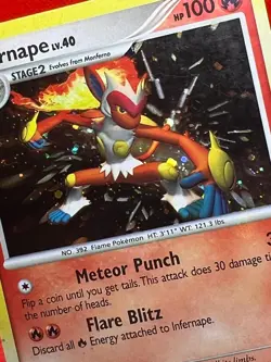 Pokemon Tcg Infernape(Holo Bleed) 5/130 Diamond Pearl Base Set Cosmos Holo - Image 2