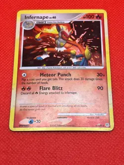 Pokemon Tcg Infernape(Holo Bleed) 5/130 Diamond Pearl Base Set Cosmos Holo - Image 3