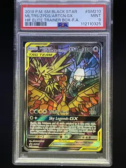 Pokemon S&M Black Star Promos Moltres Zapdos Articuno Tag Team PSA 9 Mint #SM210 - Image 1