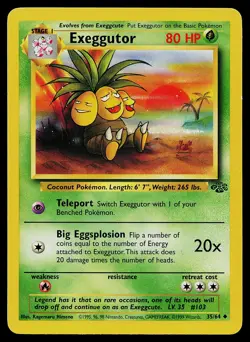 Pokemon Card Jungle Exeggutor 35/64 Uncommon - Image 1