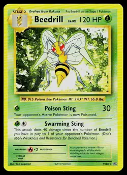 Pokemon Card Evolutions Beedrill 7/108 Rare - Image 1