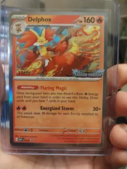 Delphox [STAFF] 074 Chaos Rising Prerelase Black Star Promo Pokemon Card - Image 1