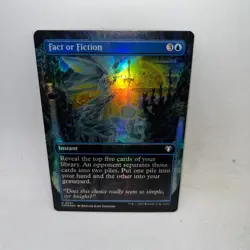Fact or Fiction (Borderless) 631 Commander Masters Magic: The Gathering Foil LP - Image 1