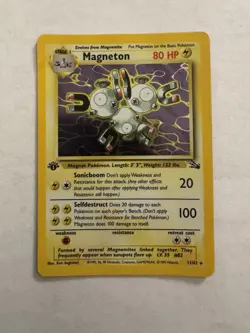 Pokemon - Magneton 11/62 Holo 1st edition - Fossil - Image 1