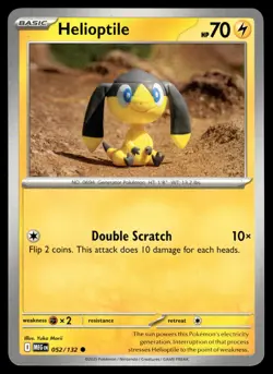 Helioptile 052/132 Common Mega Evolution Pokemon NM - Image 1