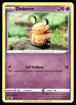 Dedenne 077/185 Common Vivid Voltage Pokemon Yuka Morii NM - Image 1