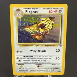 1999 Pokemon TCG Pidgeot Jungle Holo Rare 8/64 Vintage WOTC MP - Image 1