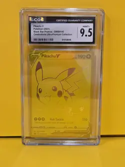 Pokemon Celebrations Pikachu V Black Star Promo SWSH145 CGC 9.5 MINT+ - Image 1